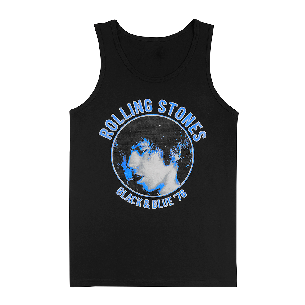 Black and Blue Keith Richards Tank Top Front