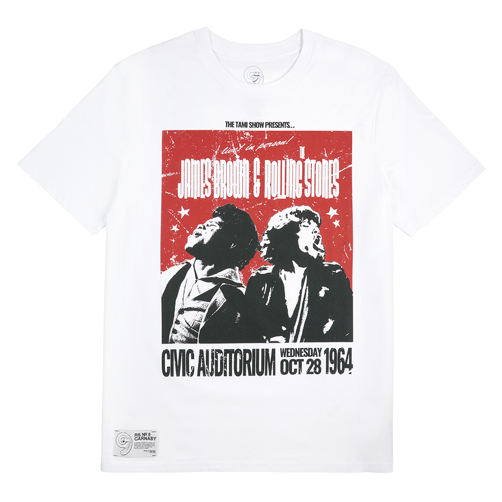 Rolling Stones x James Brown TAMI Show White T-Shirt - The Rolling