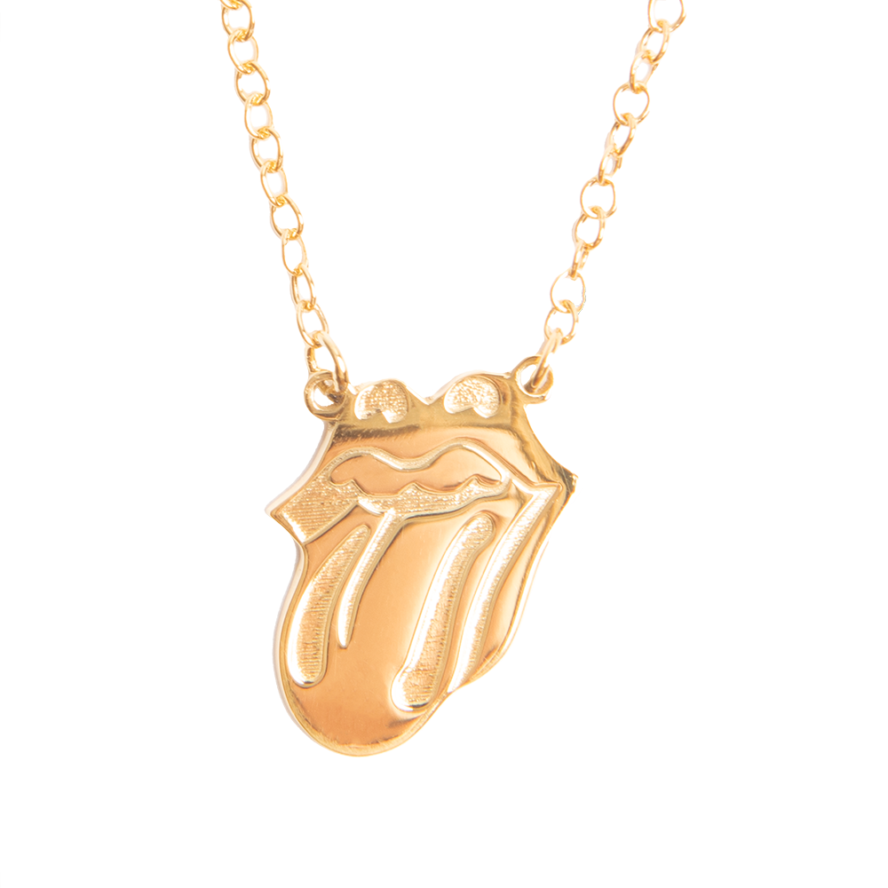 Gold Classic Tongue Necklace Detail