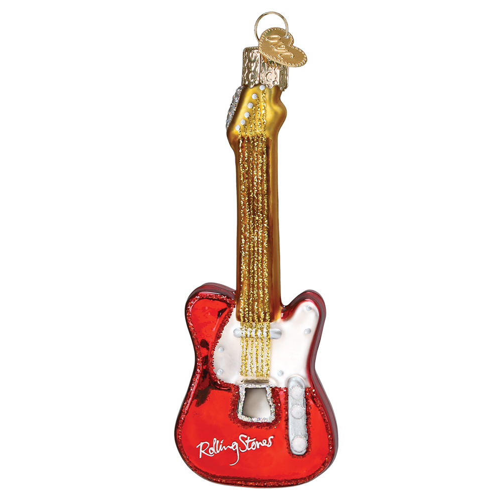 The Rolling Stones Guitar Ornament Front
