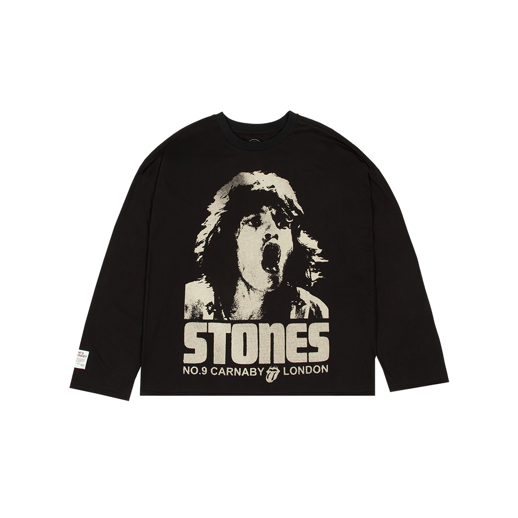 Mick Jagger Boxy Fit Longsleeve T-Shirt - The Rolling Stones Mick Jagger Boxy Fit Longsleeve T-Shirt - The Rolling Stones