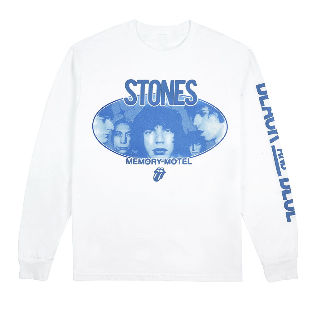 Black and Blue White Longsleeve T-Shirt - The Rolling Stones