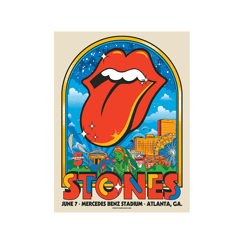 Atlanta, GA 2024 Lithograph - The Rolling Stones Atlanta, GA 2024 Lithograph - The Rolling Stones