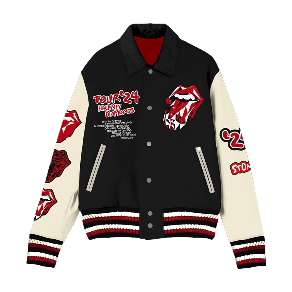 Limited Edition Numbered Hackney Diamonds Varsity Jacket Front