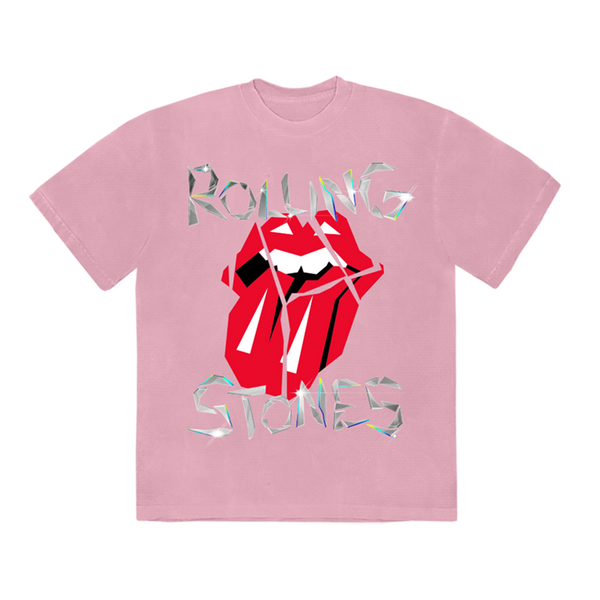 Diamond Tongue Pink Washed T-Shirt – Stones Rolling The