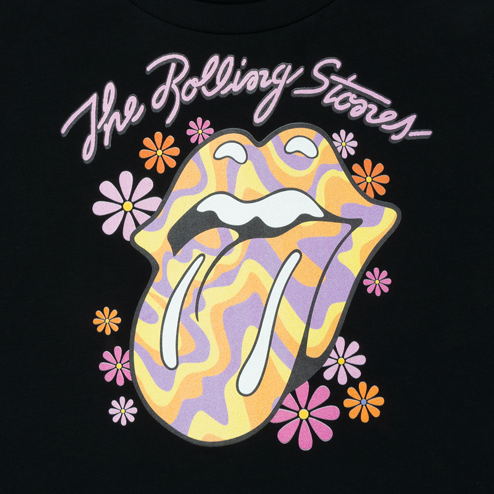 Retro Flower Tongue Women's T-Shirt Detail