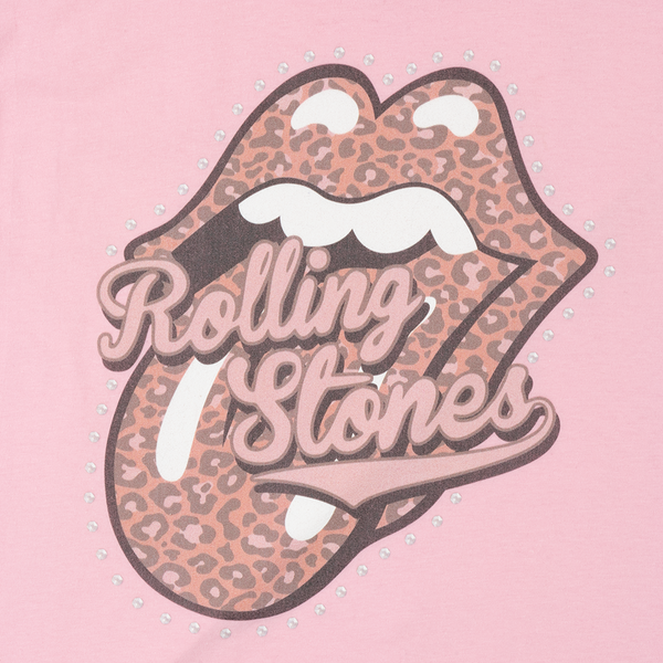 Rolling Tongue Leopard The Women\'s Varsity – Stones T-Shirt