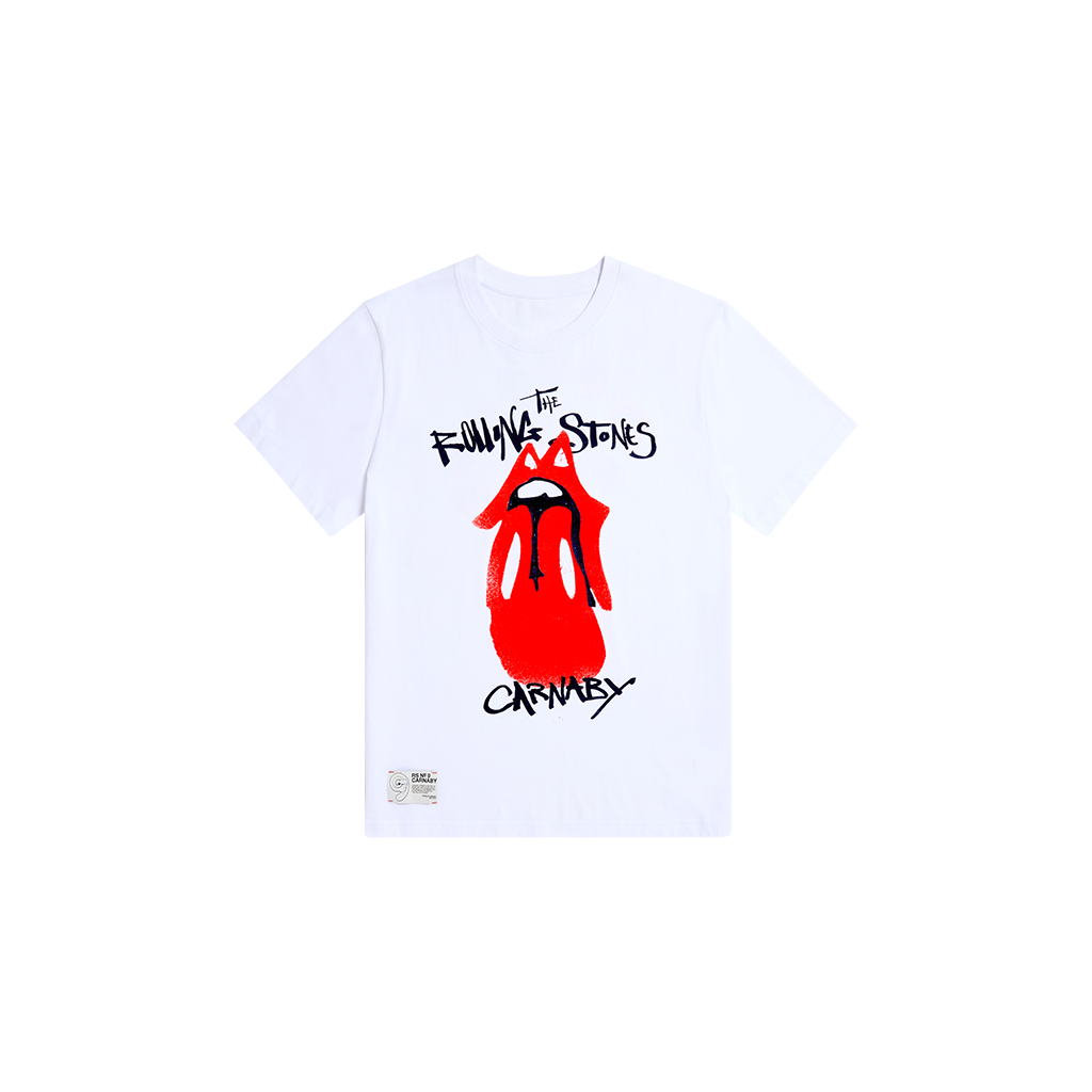 RS No. 9 Tongue Evolution White T-Shirt - The Rolling Stones