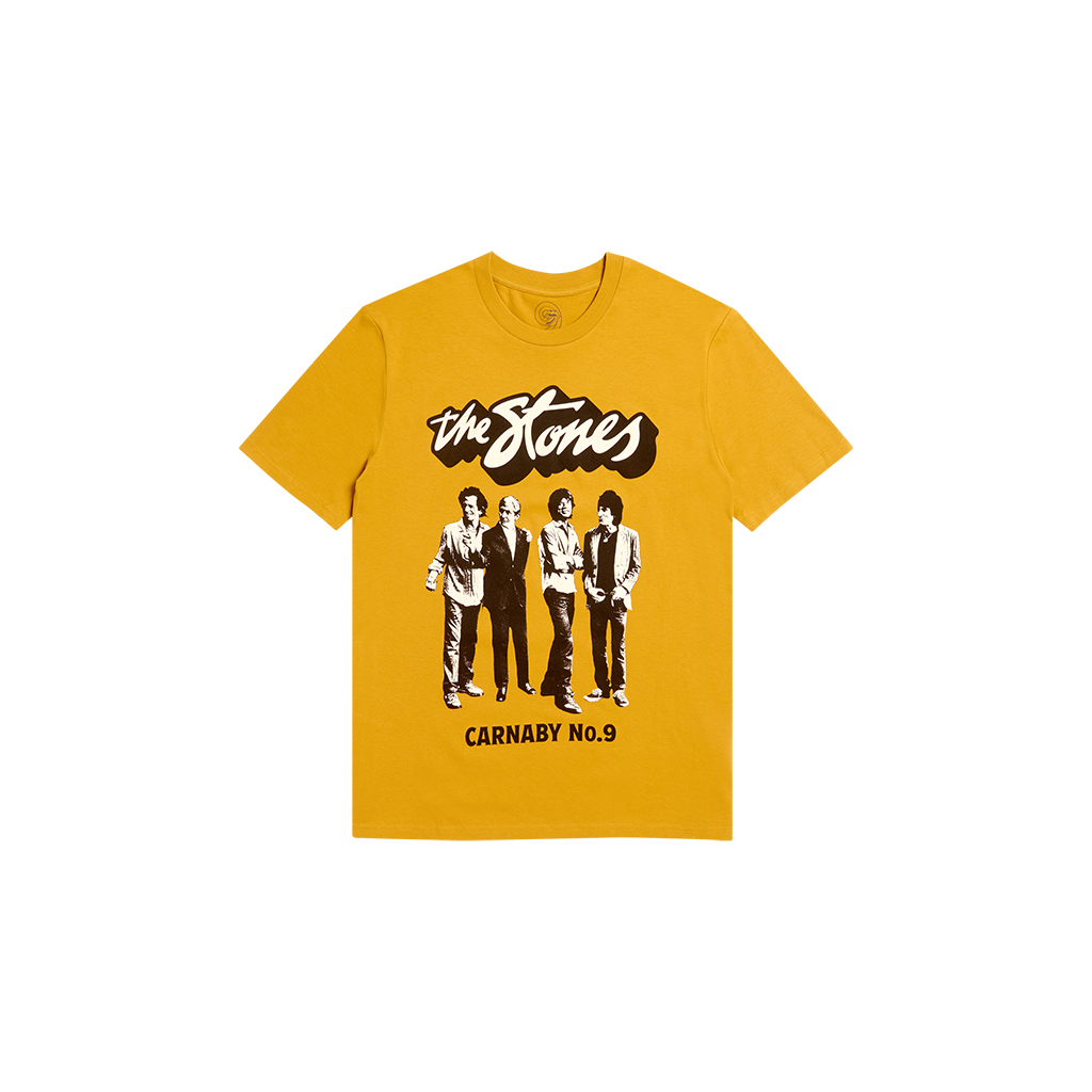 The Stones Band Figures Mustard T-Shirt - The Rolling Stones