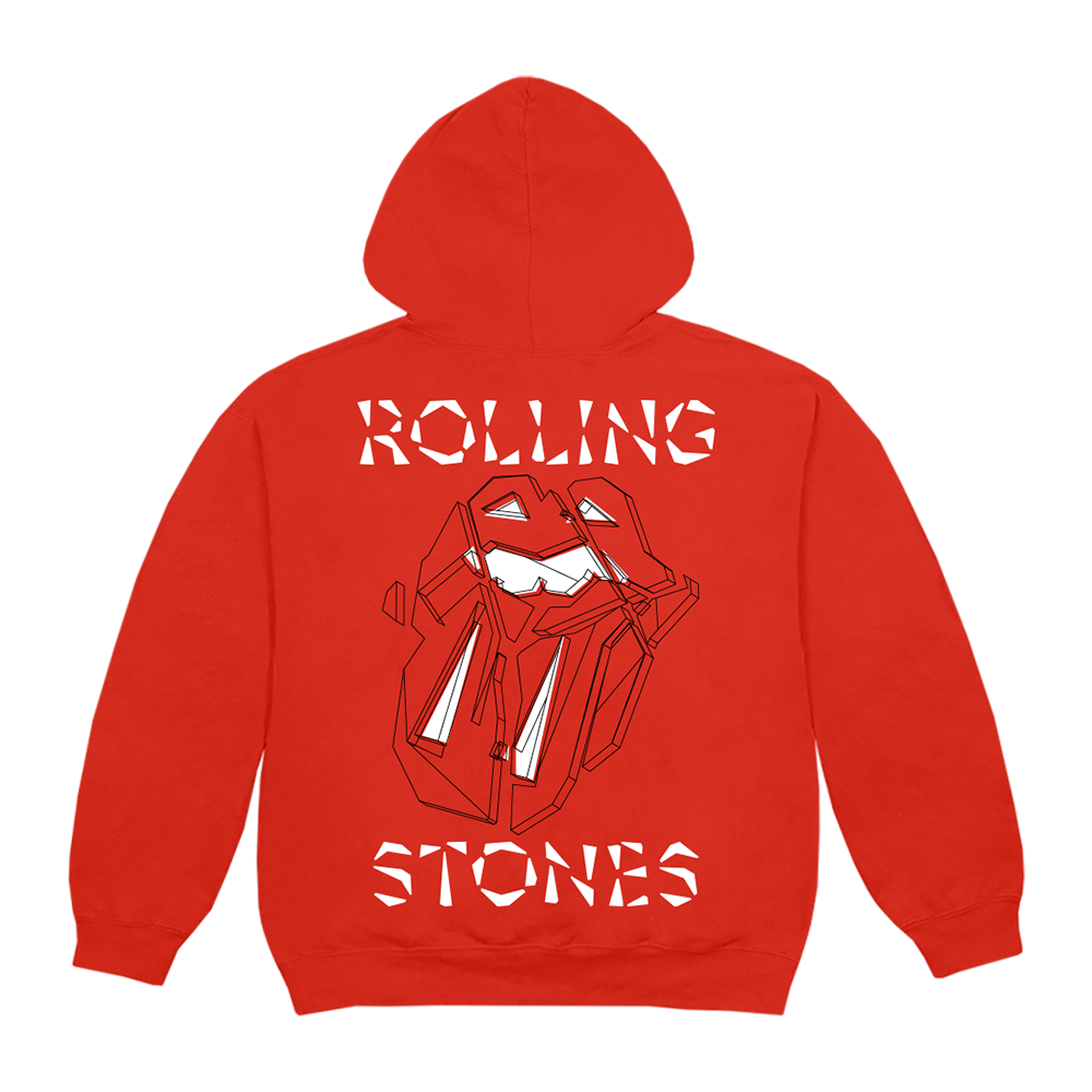 Diamond Tongue Red Hoodie Back