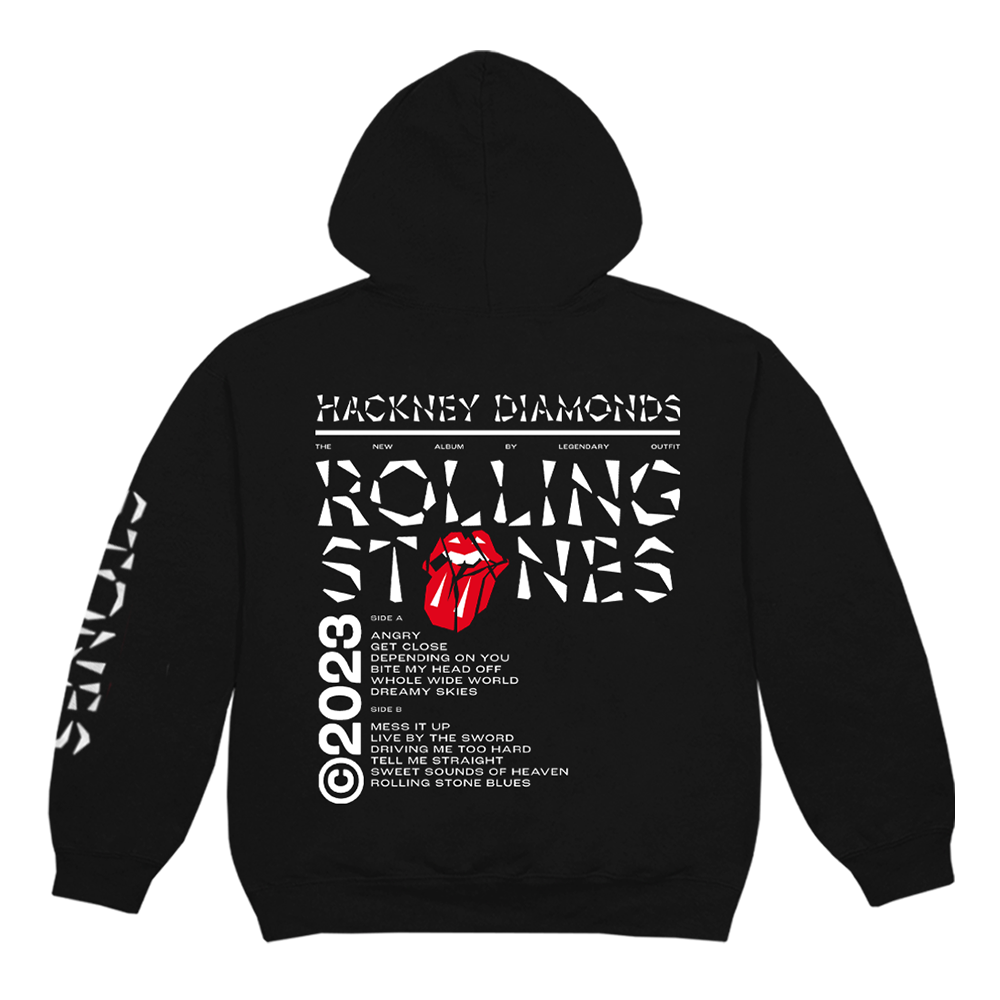 Hackney Diamonds Tracklist Hoodie Back