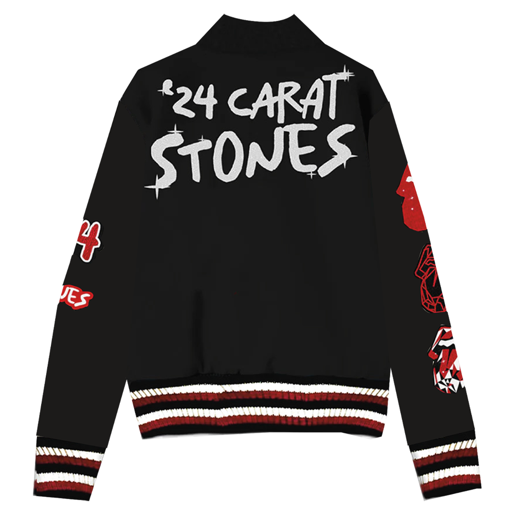 Limited Edition Hackney Diamonds Tour Tongue Varsity Jacket Back