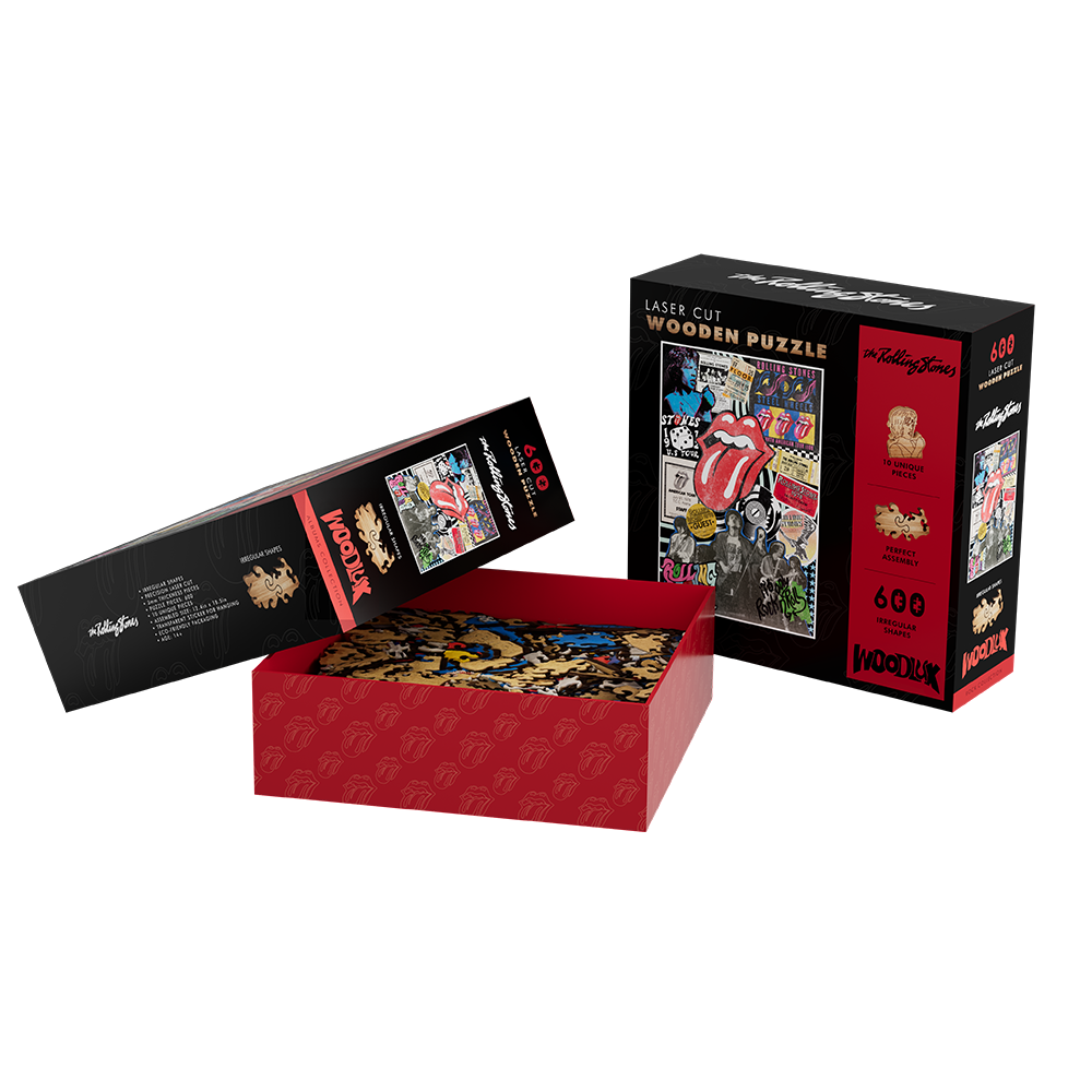 Woodlux x The Rolling Stones - Rock & Roll Collage Premium Puzzle