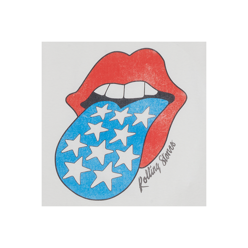 Americana Tongue Unisex White T-Shirt Details