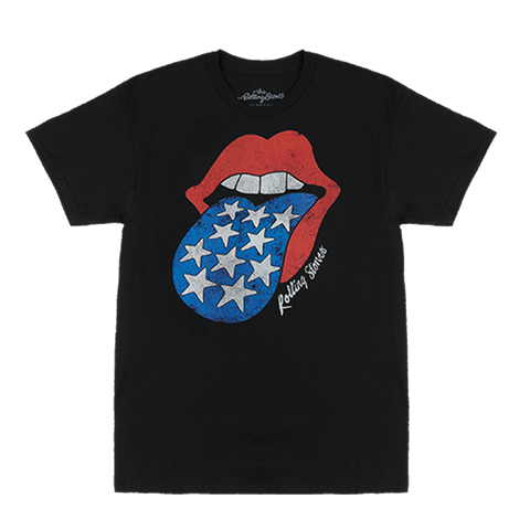 Americana Tongue Unisex Black T-Shirt