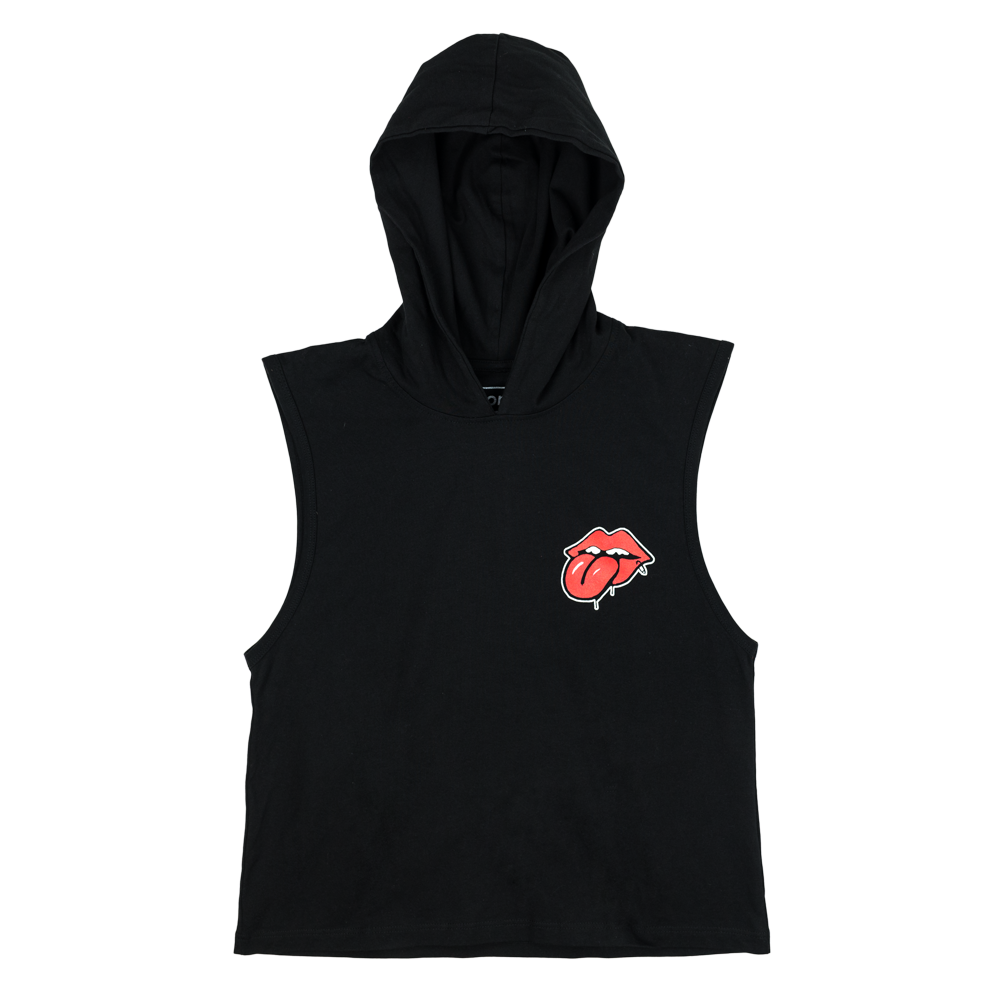 Trevor Andrew x Stones Black Hooded Top Back