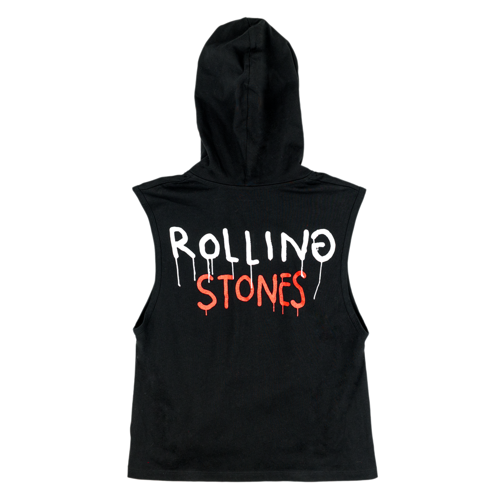 Trevor Andrew x Stones Black Hooded Top Front