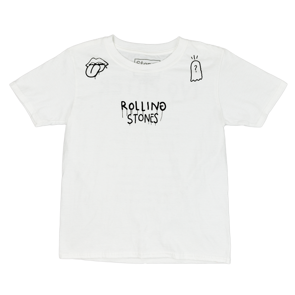 Trevor Andrew x Stones White Youth Tee Front