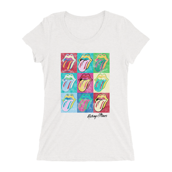 Pop Art Tongue Ladies Fit Stones – Rolling T-Shirt The