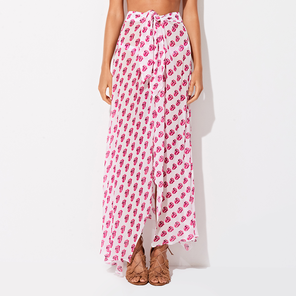 Triya x Stones Tongue Print Wrap - The Rolling Stones