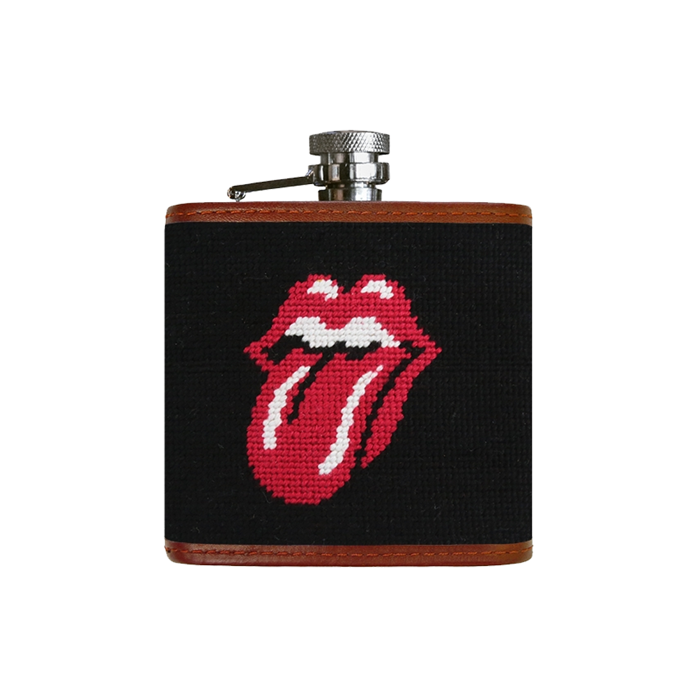 Rolling Stones Needlepoint Flask