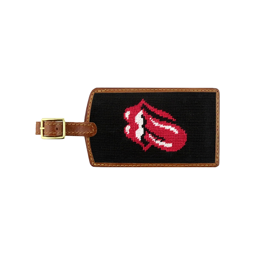 Rolling Stones Needlepoint Luggage Tag