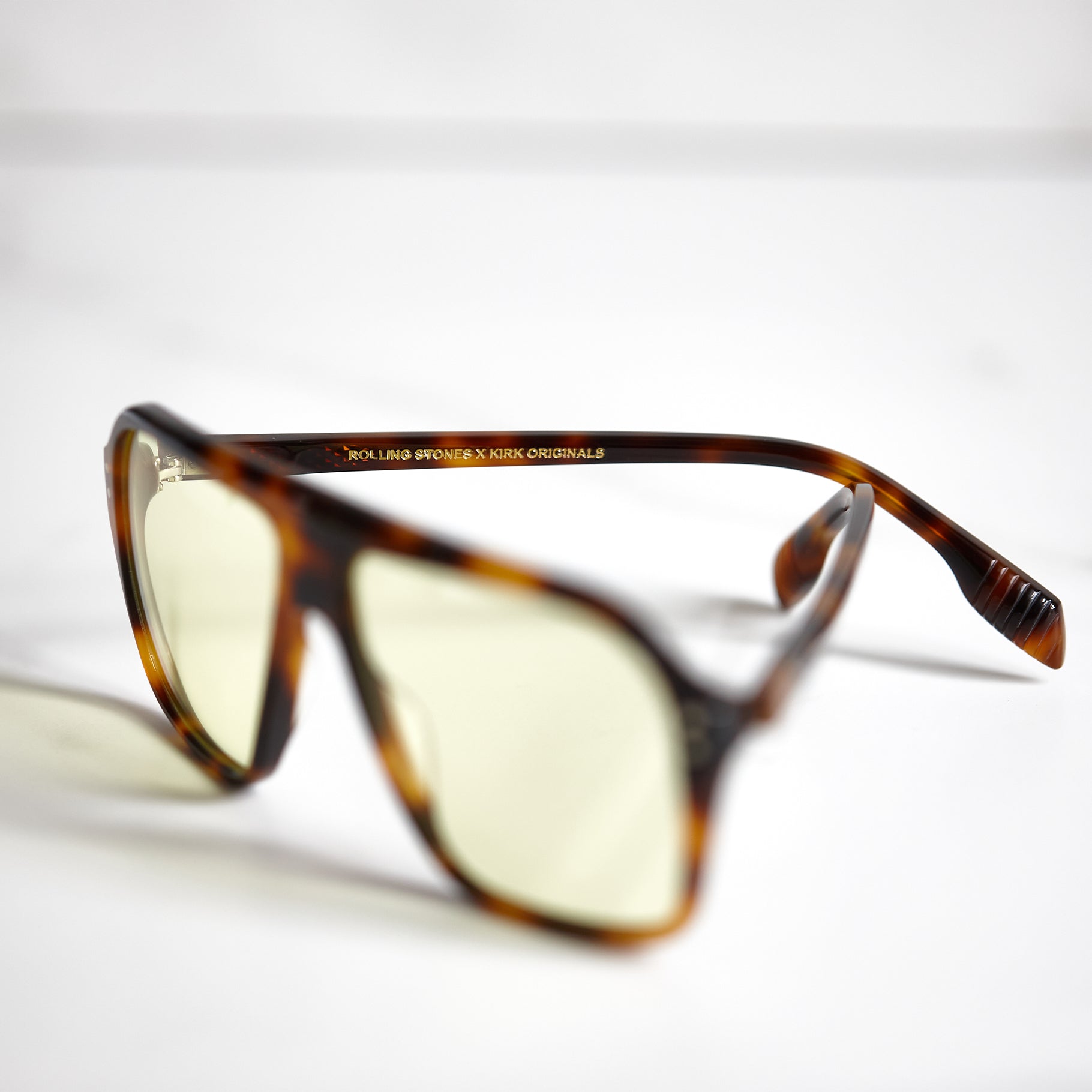 Stones x KIRK – Black & Blue Rock & Roll Aviator Side