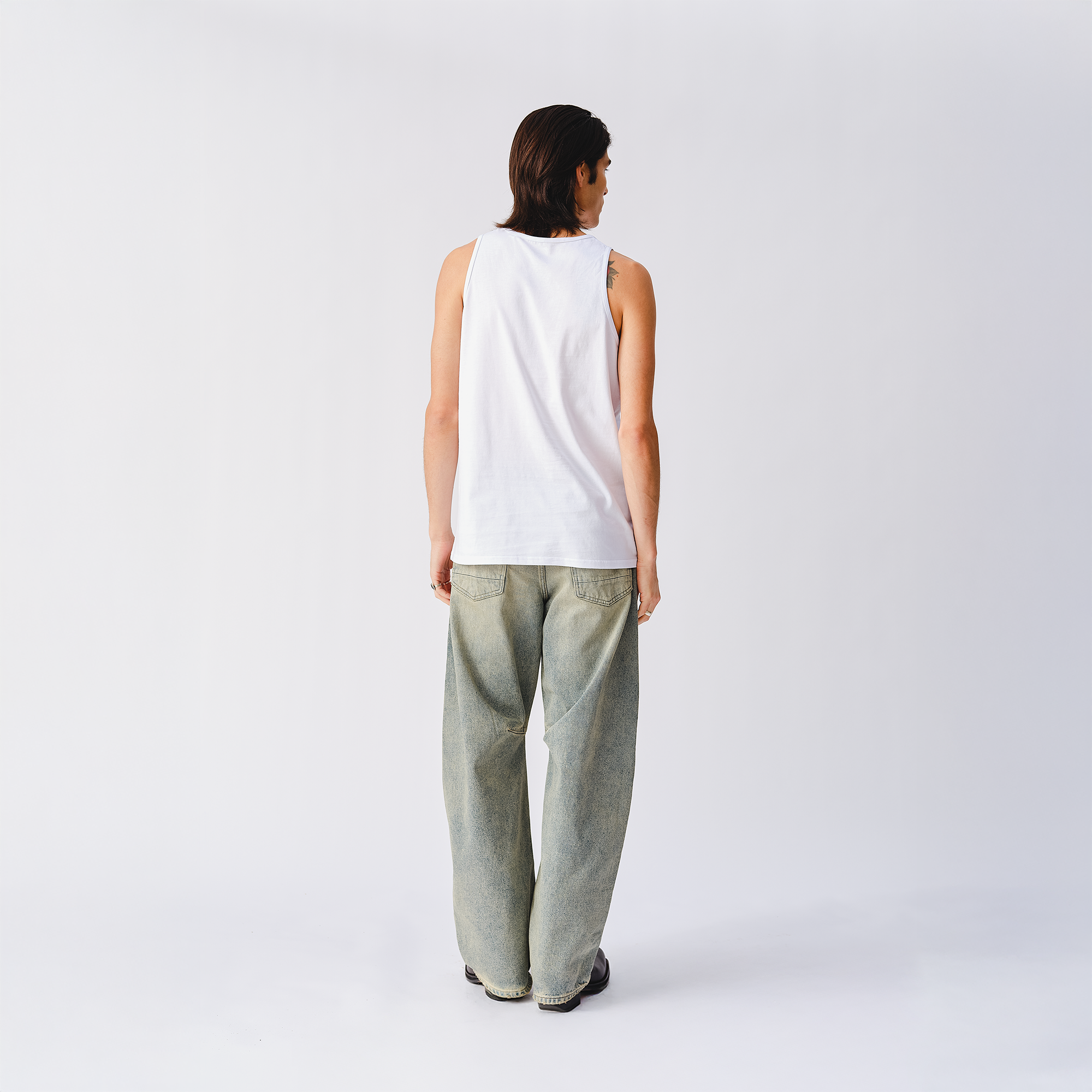 Stones Band Photo White Tank Top