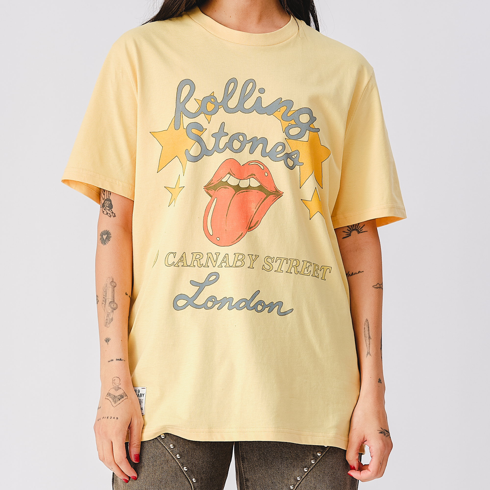 Rolling Stones Star Burst Logo Yellow T-Shirt