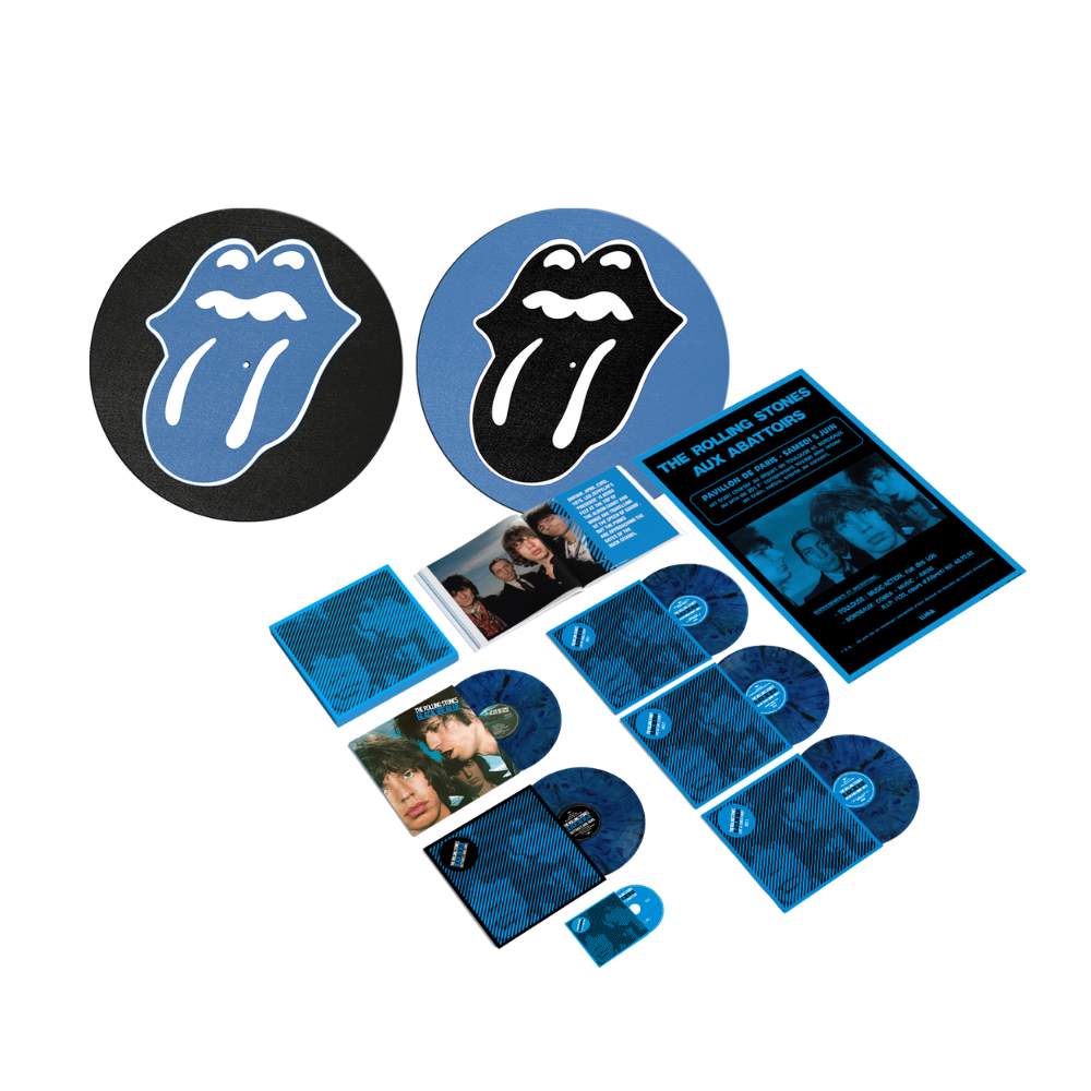 Black and Blue 5LP Color and Black and Blue Double Sided Slipmat