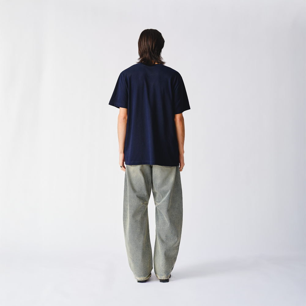 The Rolling Stones Fame Star Tongue Navy T-Shirt - Back