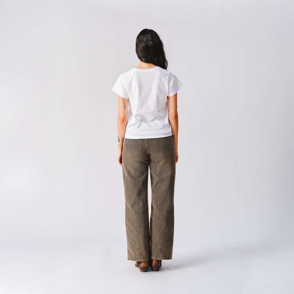 Jumbo Print Keith Smoking Photo White T-Shirt - Back