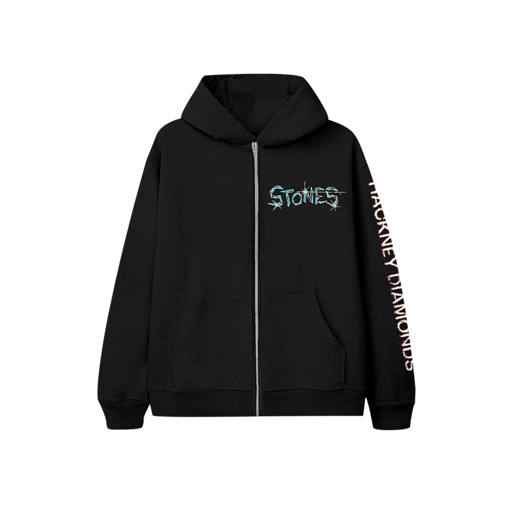 Hackney Diamonds Zip Up Glimmer Hoodie Front