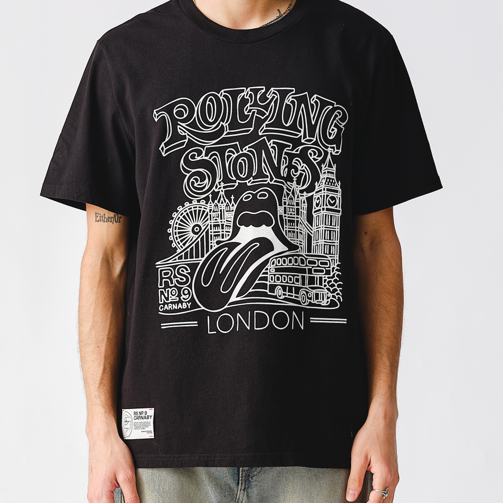 RS No. 9 London Graphic Black T-Shirt - Details