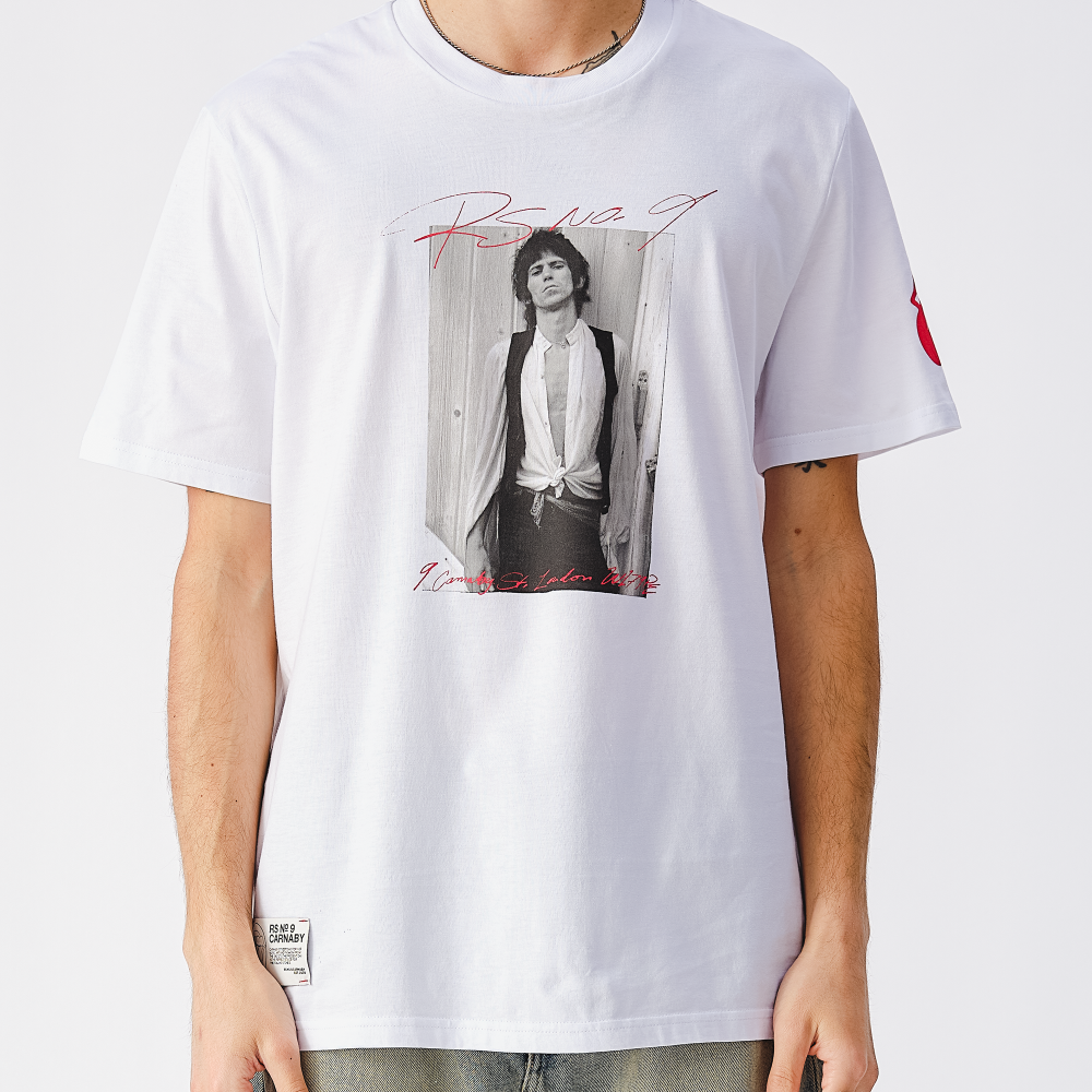 Keith Pose White Photo T-Shirt - Details