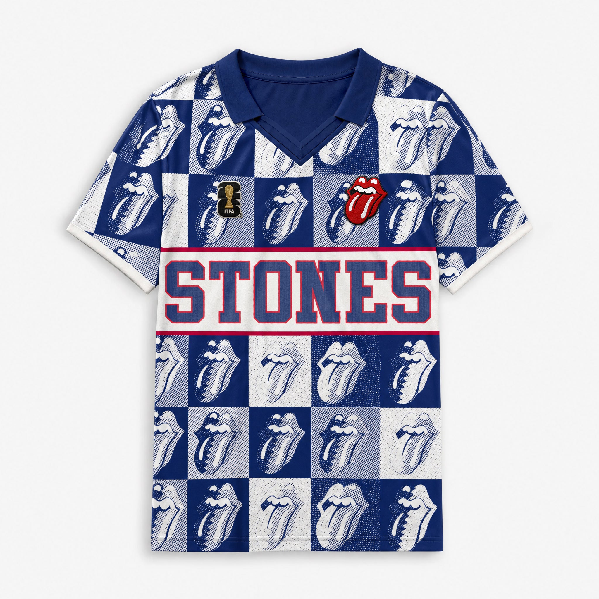 Rolling Stones x FIFA World Cup 2026 Checkered Jersey Front