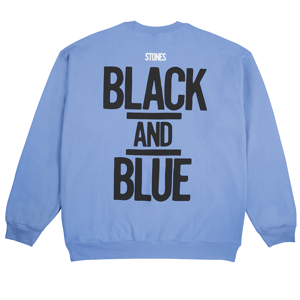Black and Blue Crewneck Back