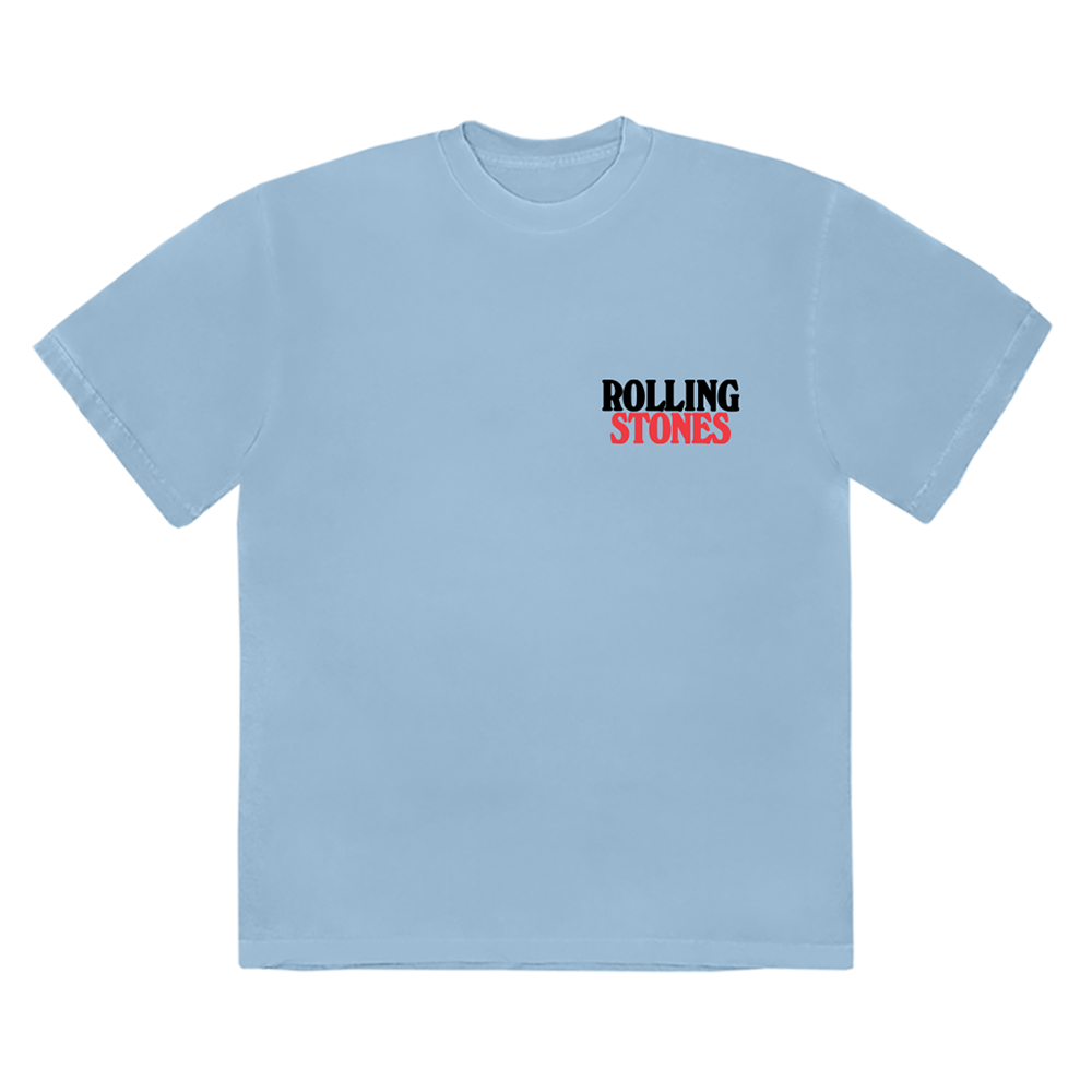 Rolling Stones Licks Blue T-Shirt Front 