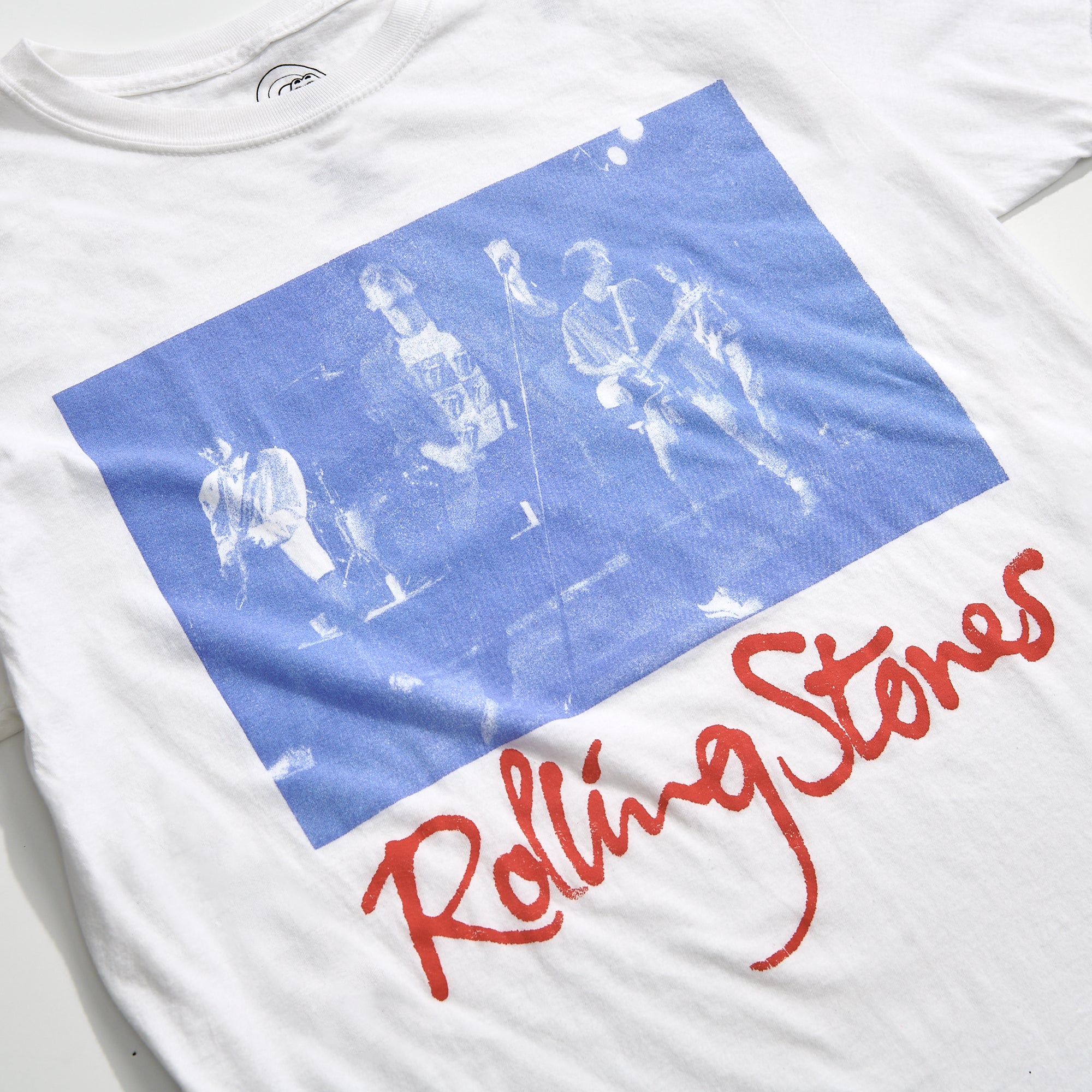 Blue Photo Washed T-Shirt Detail