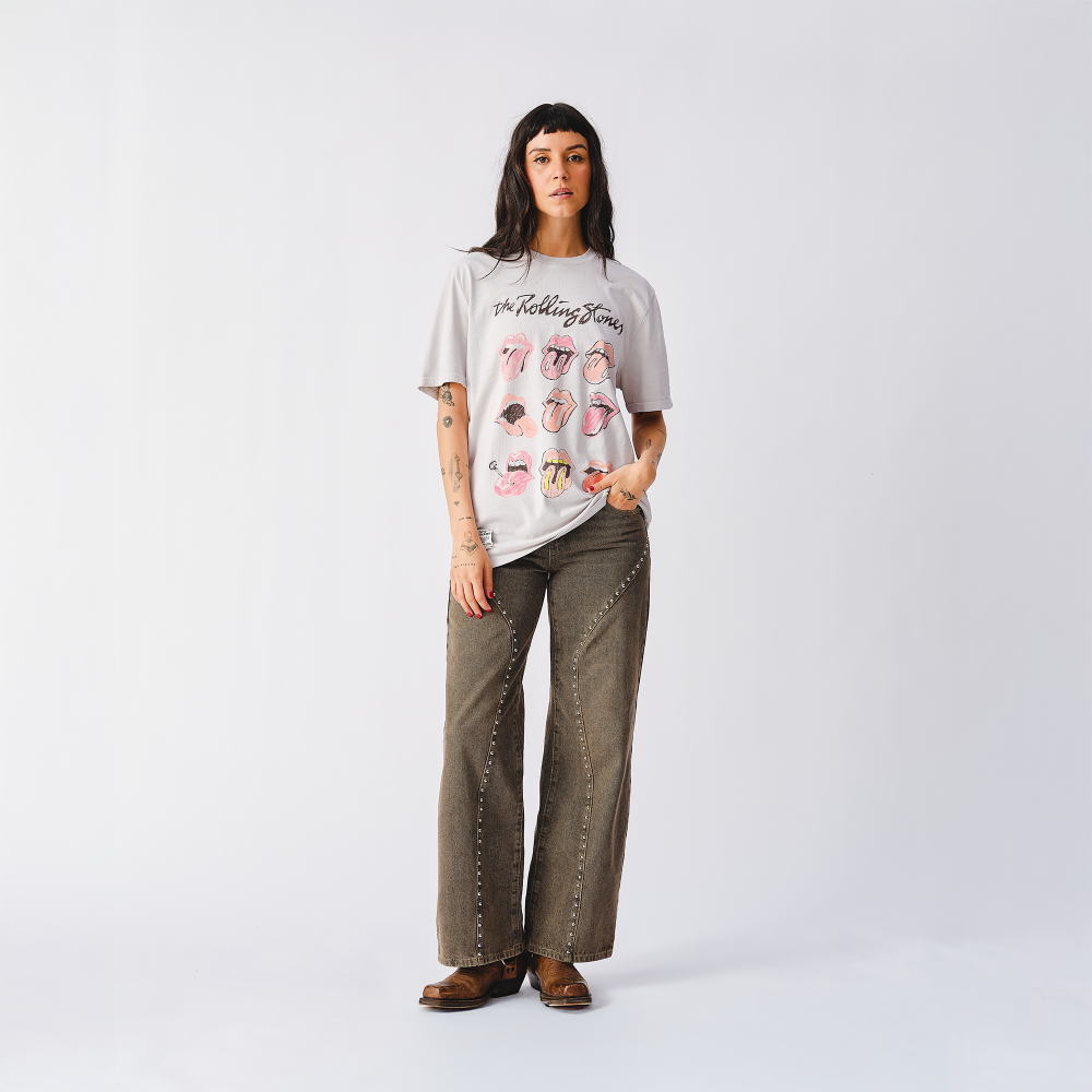 Classic Tongues History Taupe T-Shirt - Front