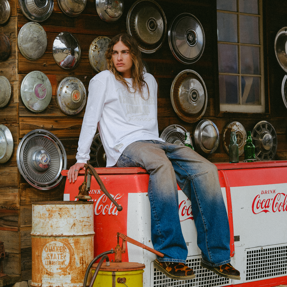 Rolling Stones Tonal 3D Print White Longsleeve T-Shirt