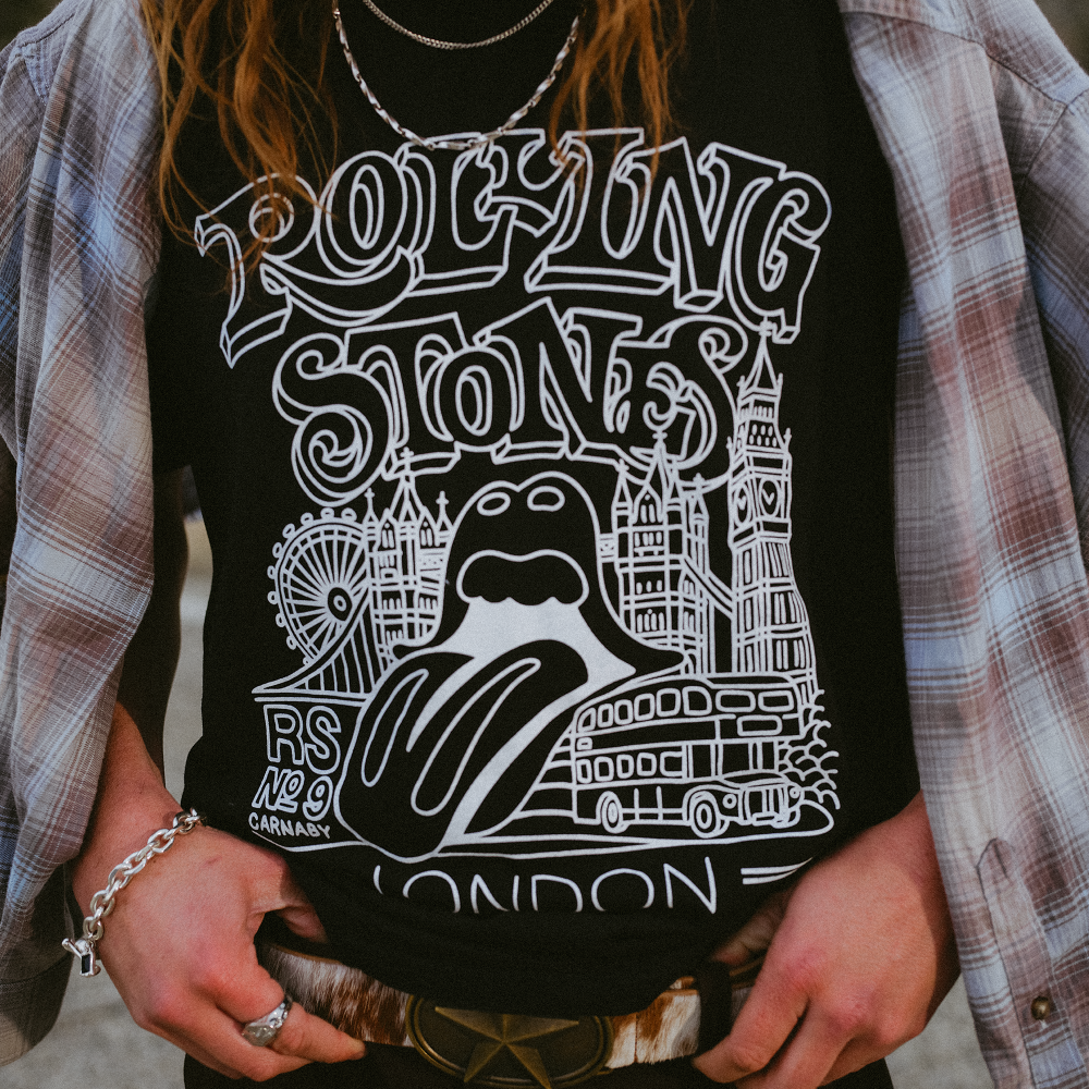 RS No. 9 London Graphic Black T-Shirt
