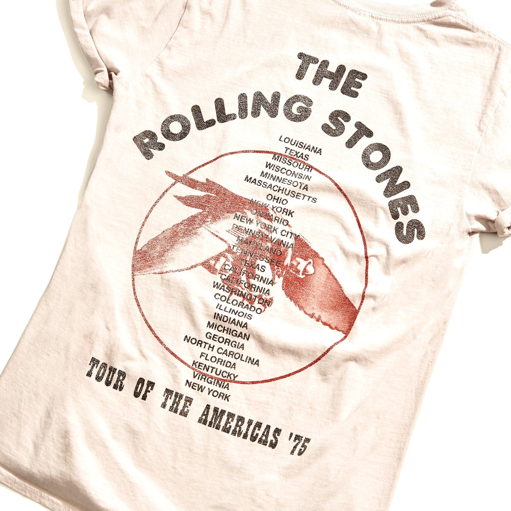 Tour Americas '75 Washed T-Shirt - The Rolling Stones