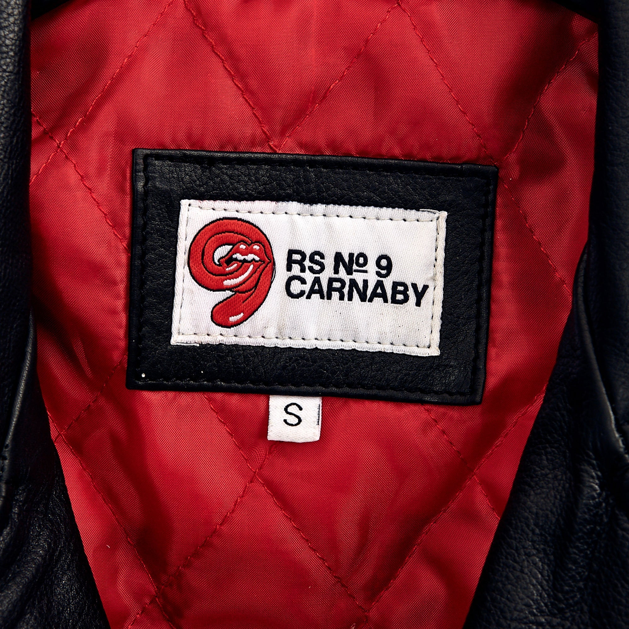 Leather Sequin Applique Jacket Tag