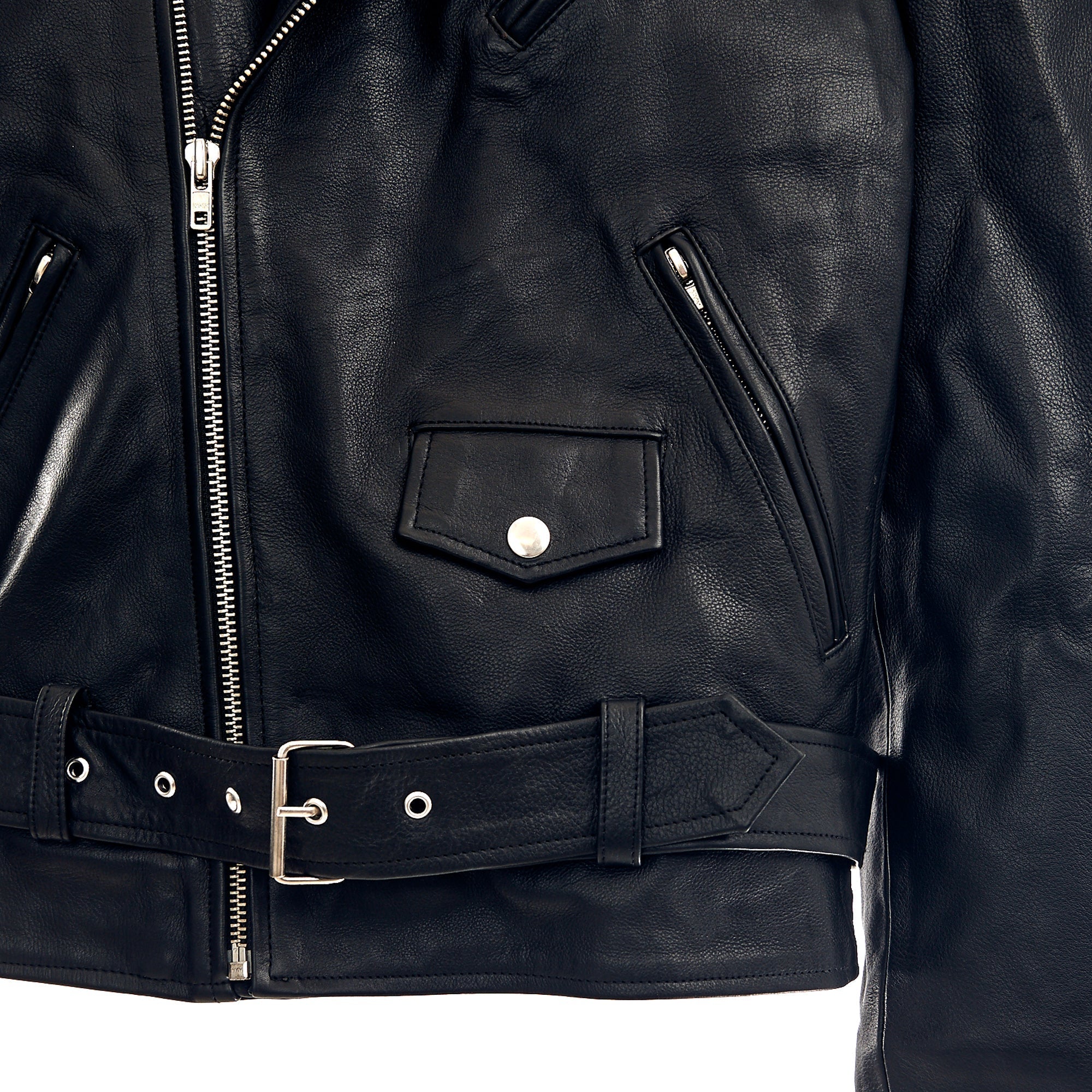 Leather Sequin Applique Jacket Front Detail