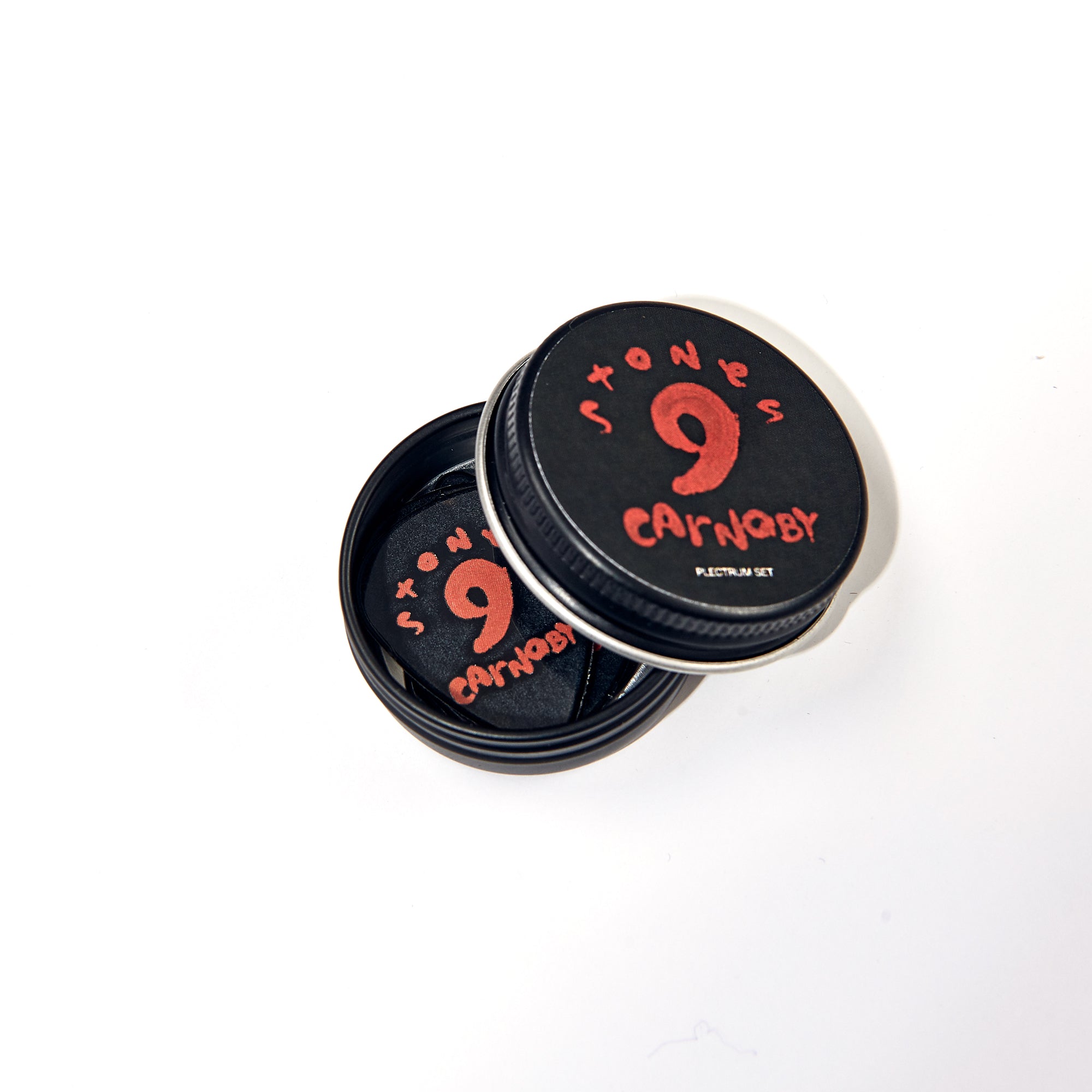 No. 9 Tinned Plectrum Set Close Up
