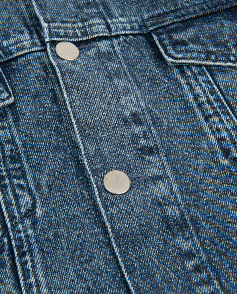 No. 9 Carnaby Distressed Denim Jacket II Button Detail