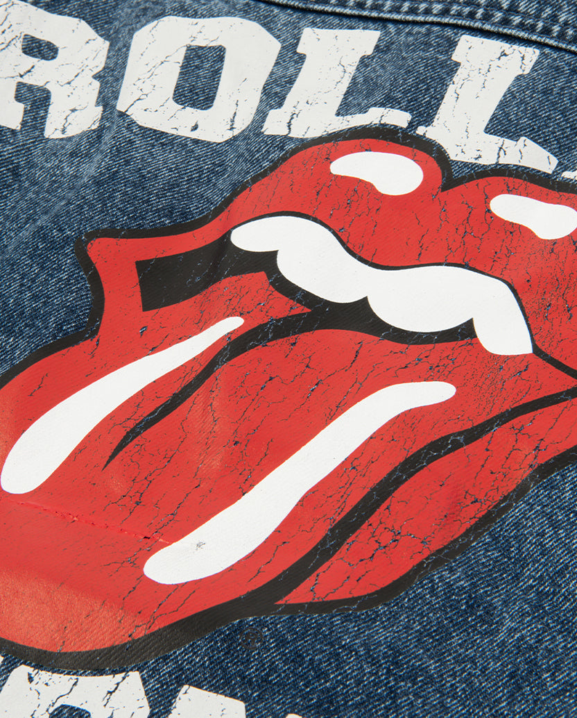 No. 9 Carnaby Distressed Denim Jacket II Alt Back Logo Detail