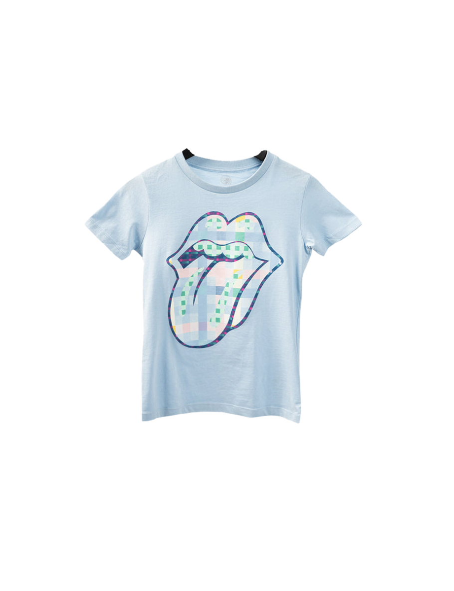 Gingham Tongue Kids Graphic T-Shirt Front 