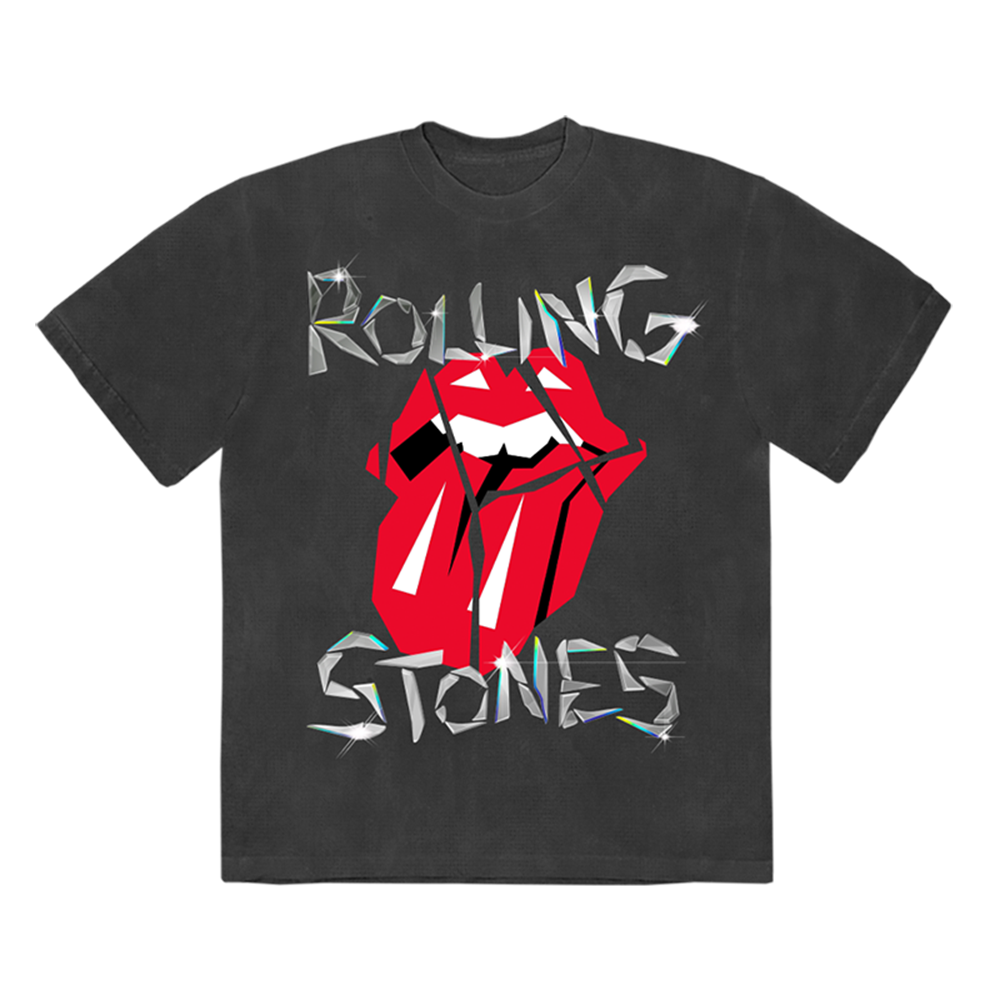Diamond Tongue Grey Washed T-Shirt – The Rolling Stones